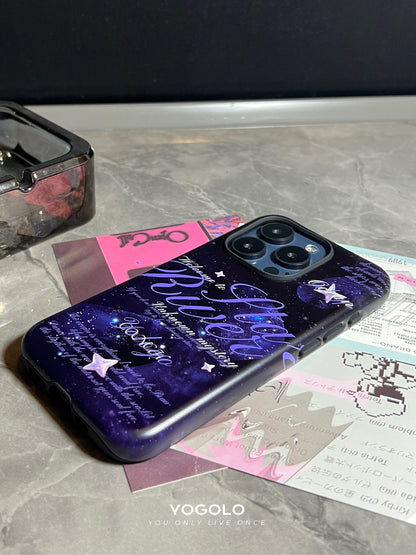 Galaxy Printed Double Layer Phone Case