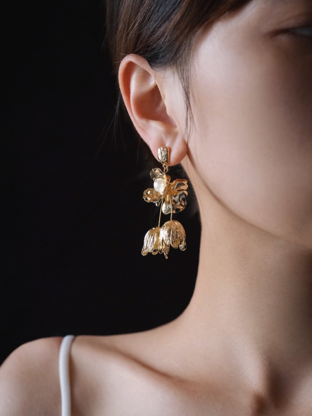 Golden Flower Earrings