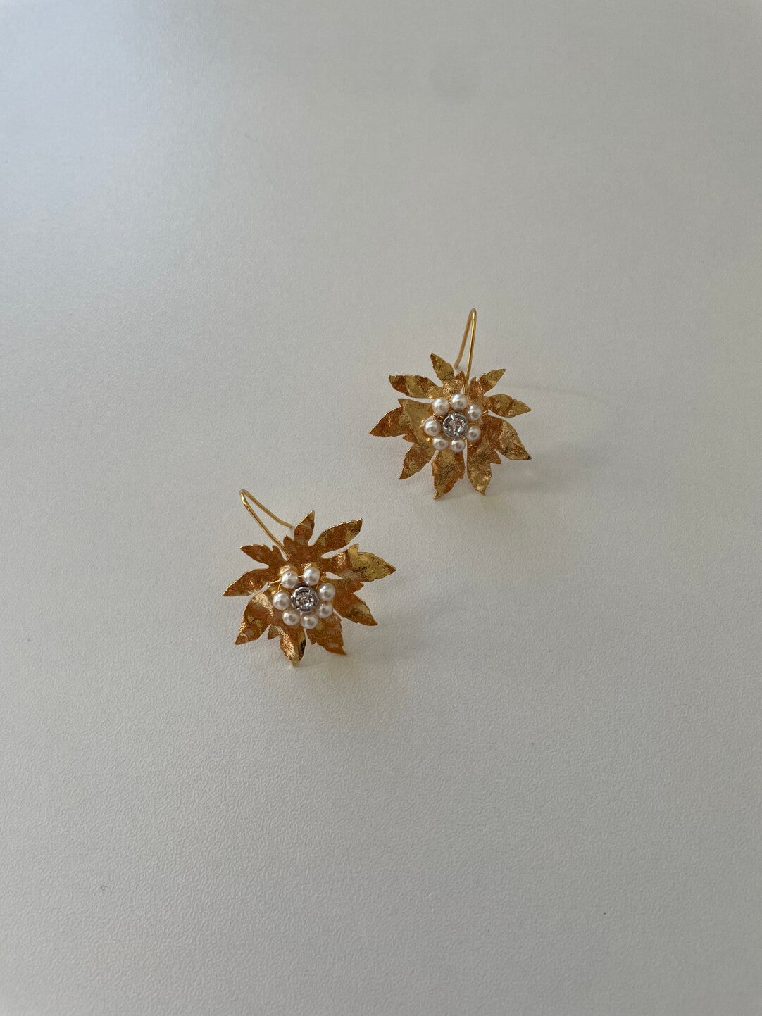 Golden Flower Earrings