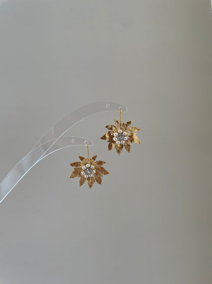 Golden Flower Earrings