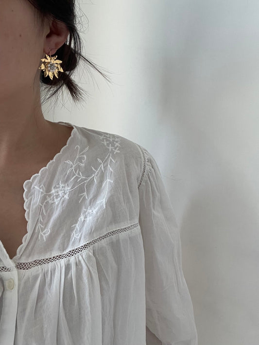 Golden Flower Earrings