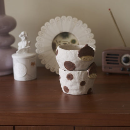 Handmade Chestnut Ceramic Cup