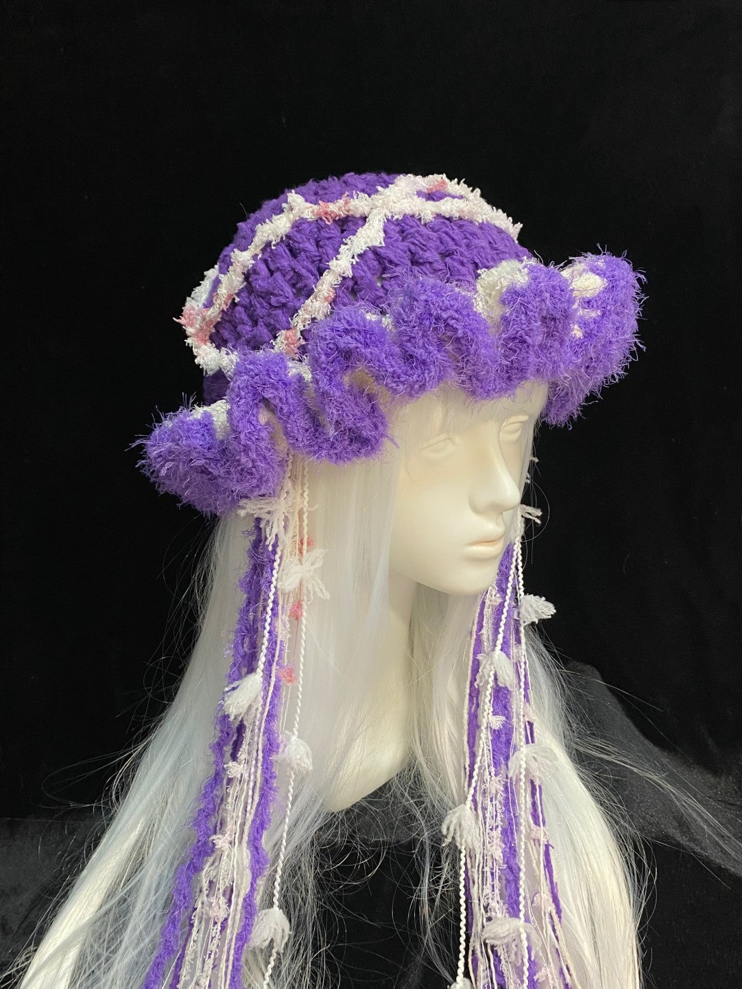 Adult Purple Gefilte Fish Hat, Eelpout Festival Hat, Crocheted Codfish hotsell Hat, Slouchy Fish Hat for Adult