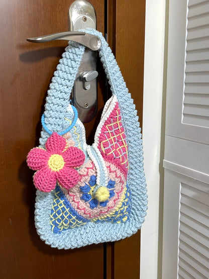 Handmade Flowers Knitted Bag