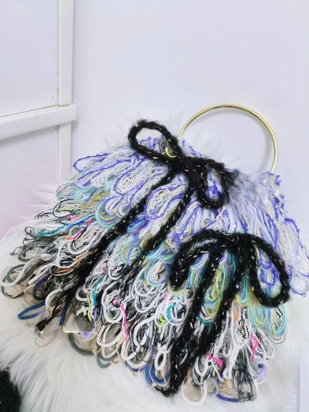 Handwoven Ballet Bow Tassel Handbag