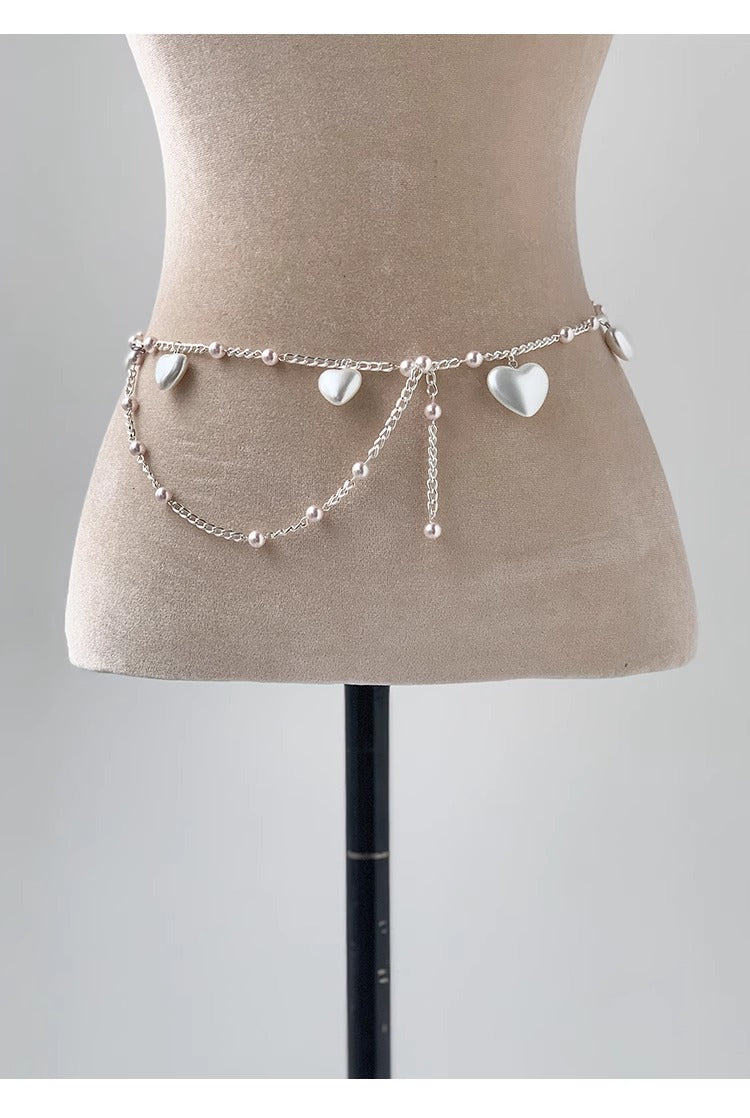 Heart Pearl Waist Chain