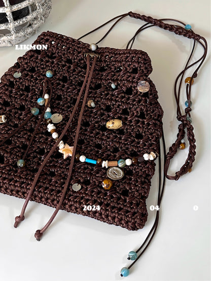 Hippie Drawstring Crossbody Bag