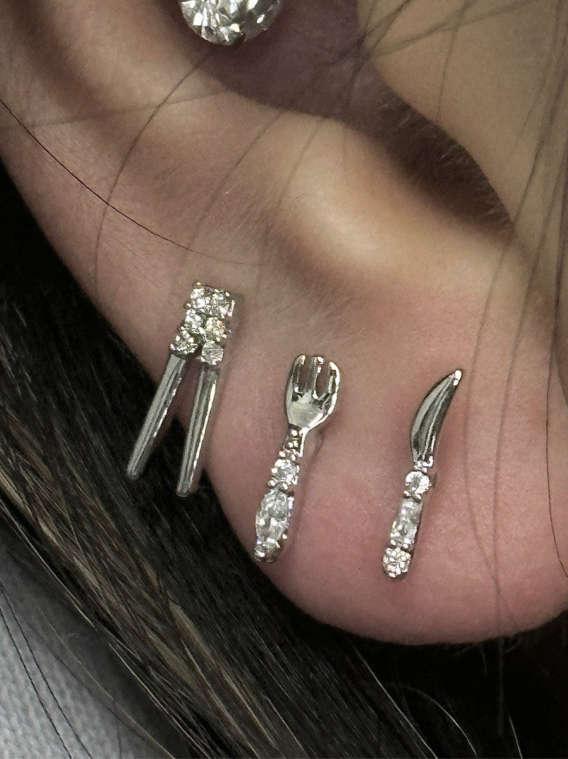 Knife, Fork and Chopsticks Earrings