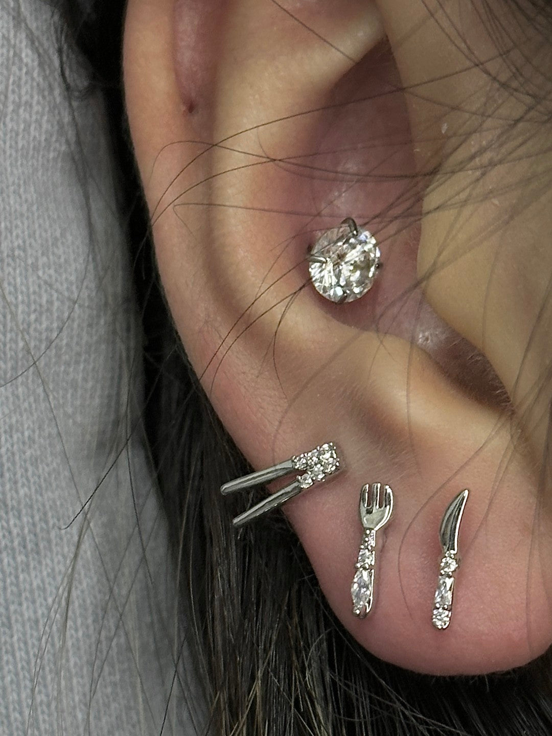 Knife, Fork and Chopsticks Earrings