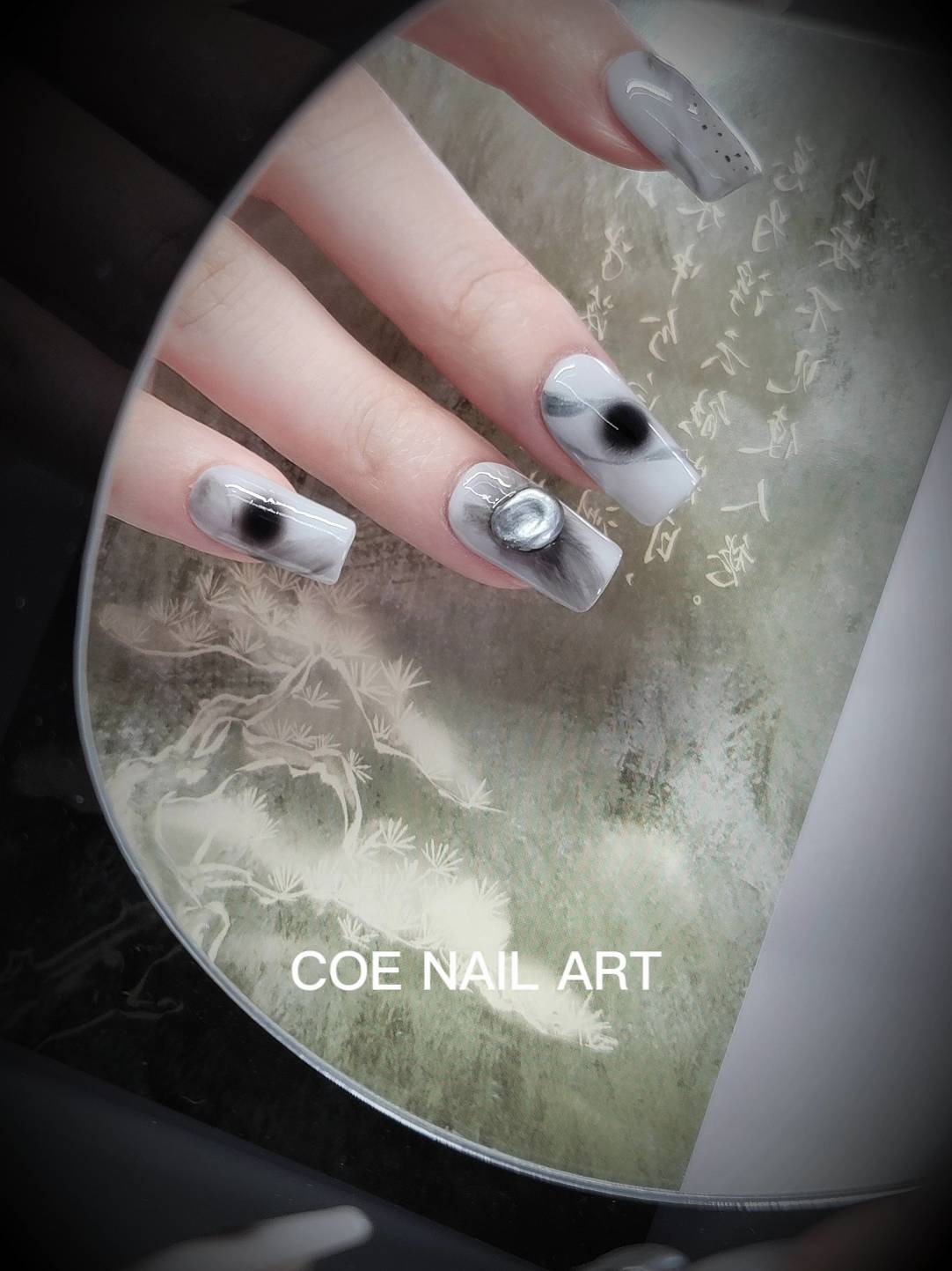 Landscape Painting Press On Nails Set