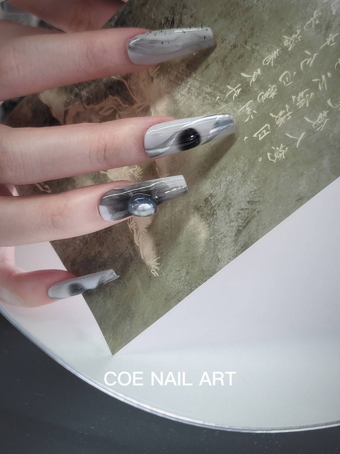 Landscape Painting Press On Nails Set