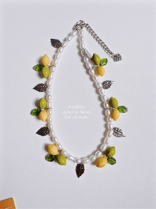 Lemon Tree Island Pearl Beaded Necklace