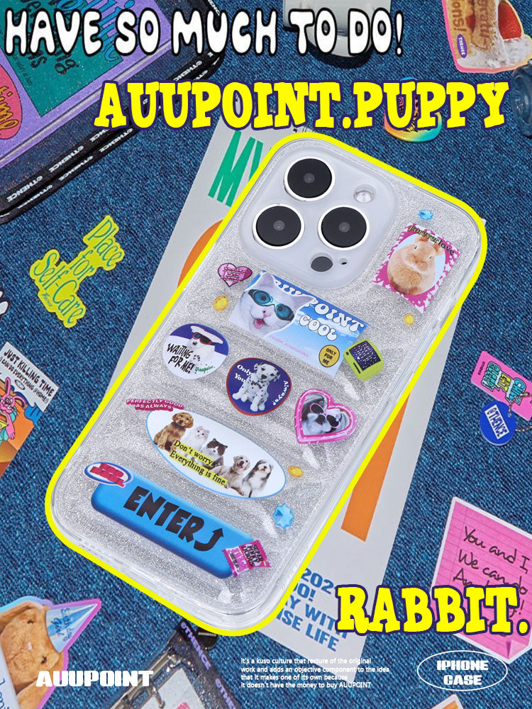 [Meme Case] Cute Puppy Kitten Stickers Printed Phone Case