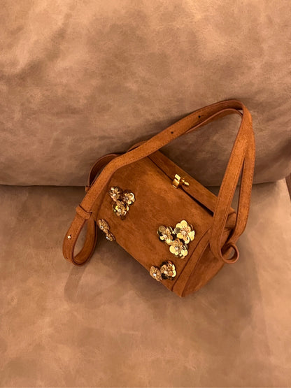 Metal Flower Boston Bag