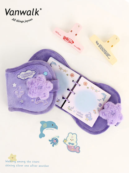 VANWALK Bubble Island Mini Purple Plush Binder Notebook