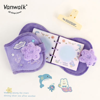 VANWALK Bubble Island Mini Purple Plush Binder Notebook