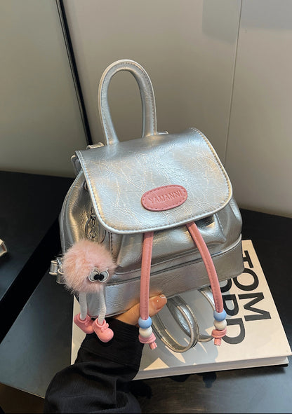 Mini Silver Backpack