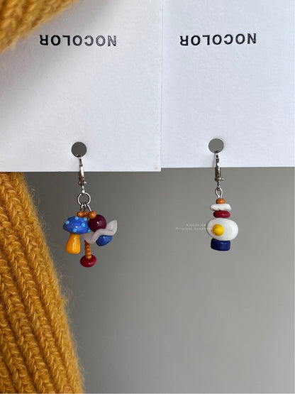 Mushroom & Fried Egg Fun Earrings