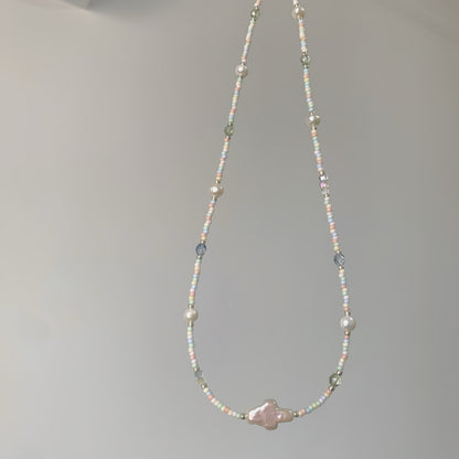 Natural Freshwater Pearl Colorful Beaded Necklace