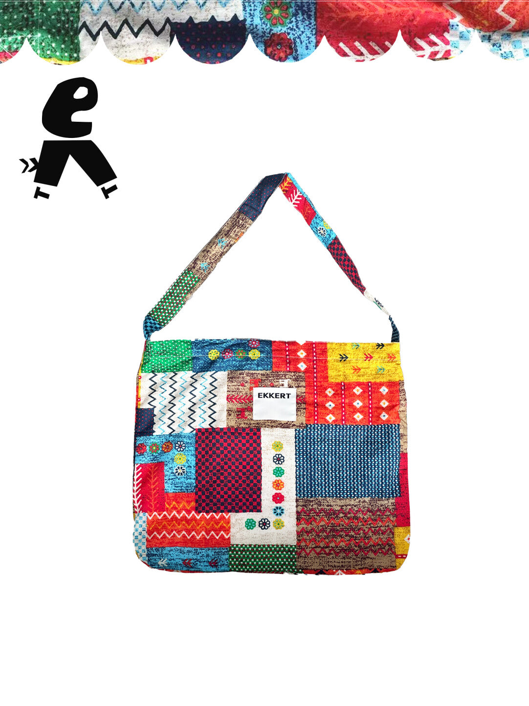 Nepal Printed Patchwork Crossbody Bag