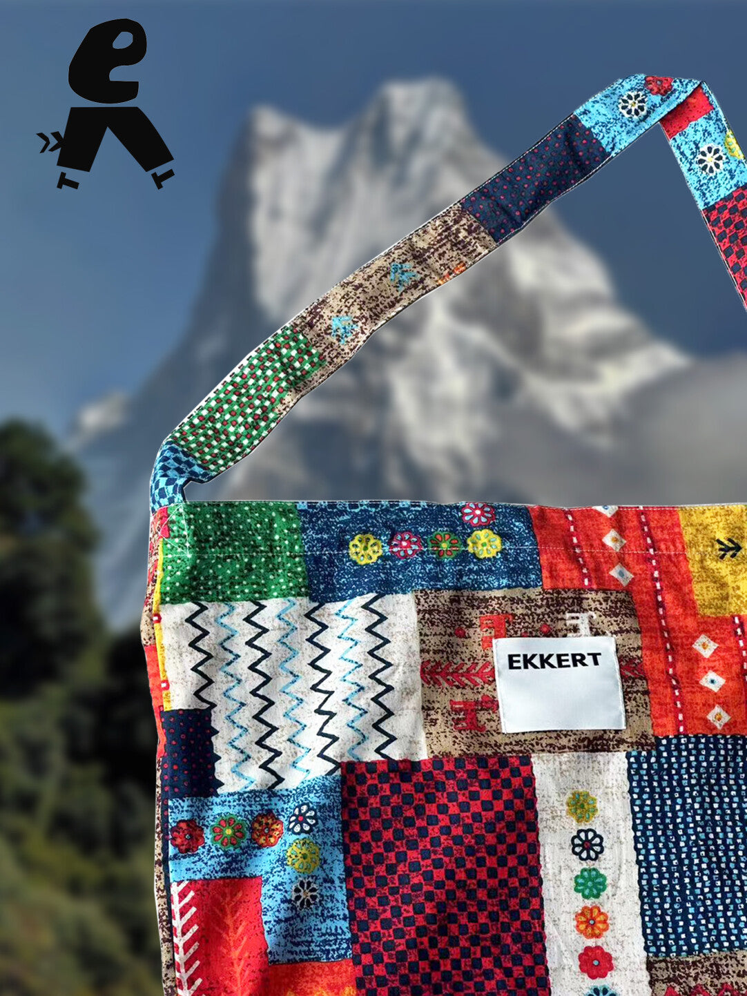 Nepal Printed Patchwork Crossbody Bag