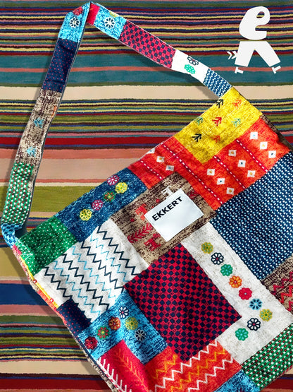 Nepal Printed Patchwork Crossbody Bag