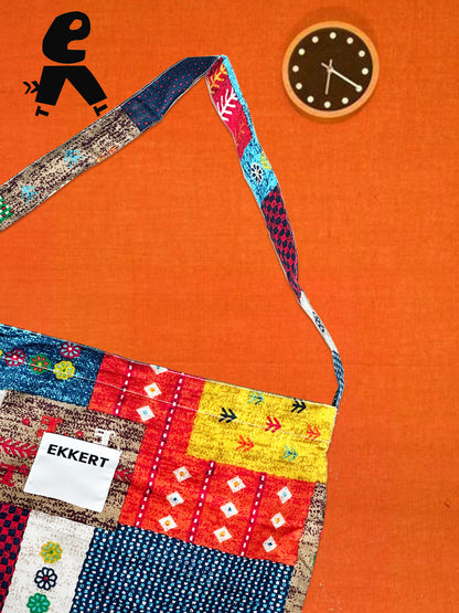 Nepal Printed Patchwork Crossbody Bag