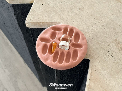 Unique Shape Handcrafted Ceramic Ring Holder