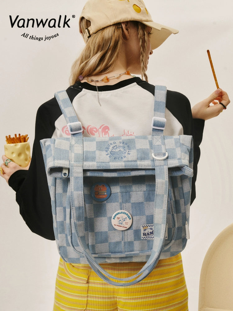 VANWALK Bear Hamburger Crossbody Shoulder Bag