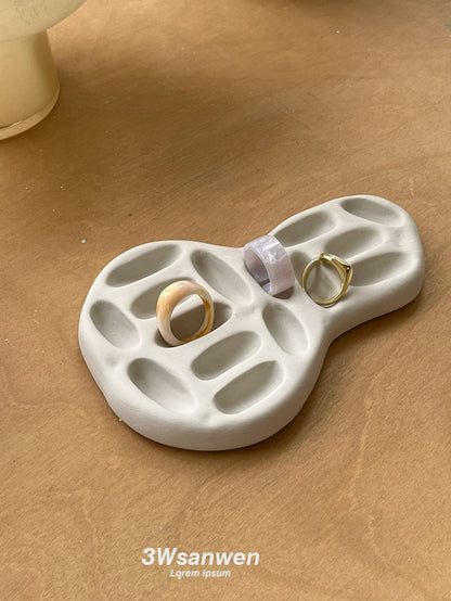 Unique Shape Handcrafted Ceramic Ring Holder