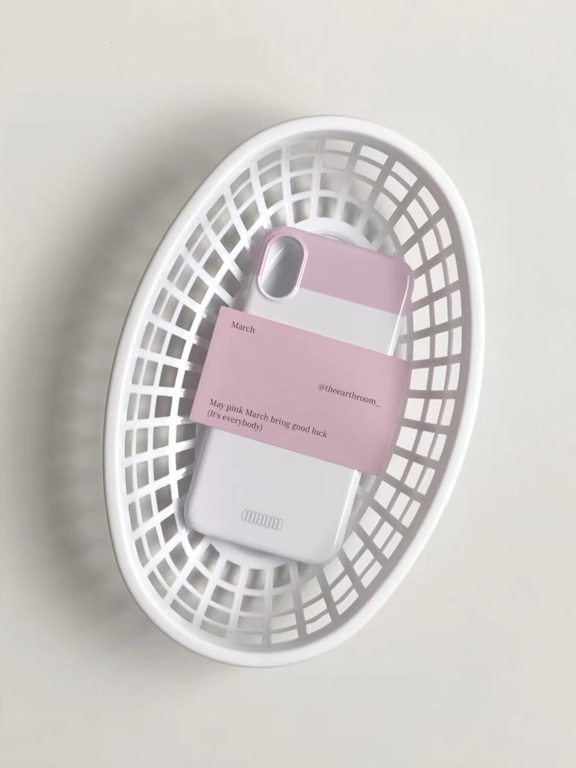 Pink and White Simple Phone Case