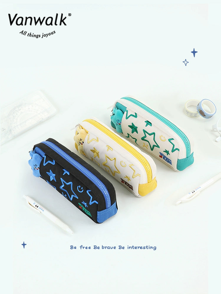 VANWALK Planet Illustration Long Pencil Bag