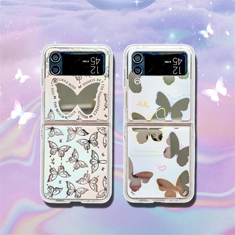 Butterfly Galaxy Z-Flip 3/4 mirror phone case