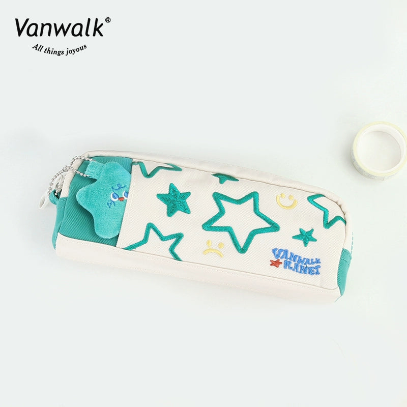 VANWALK Planet Illustration Long Pencil Bag