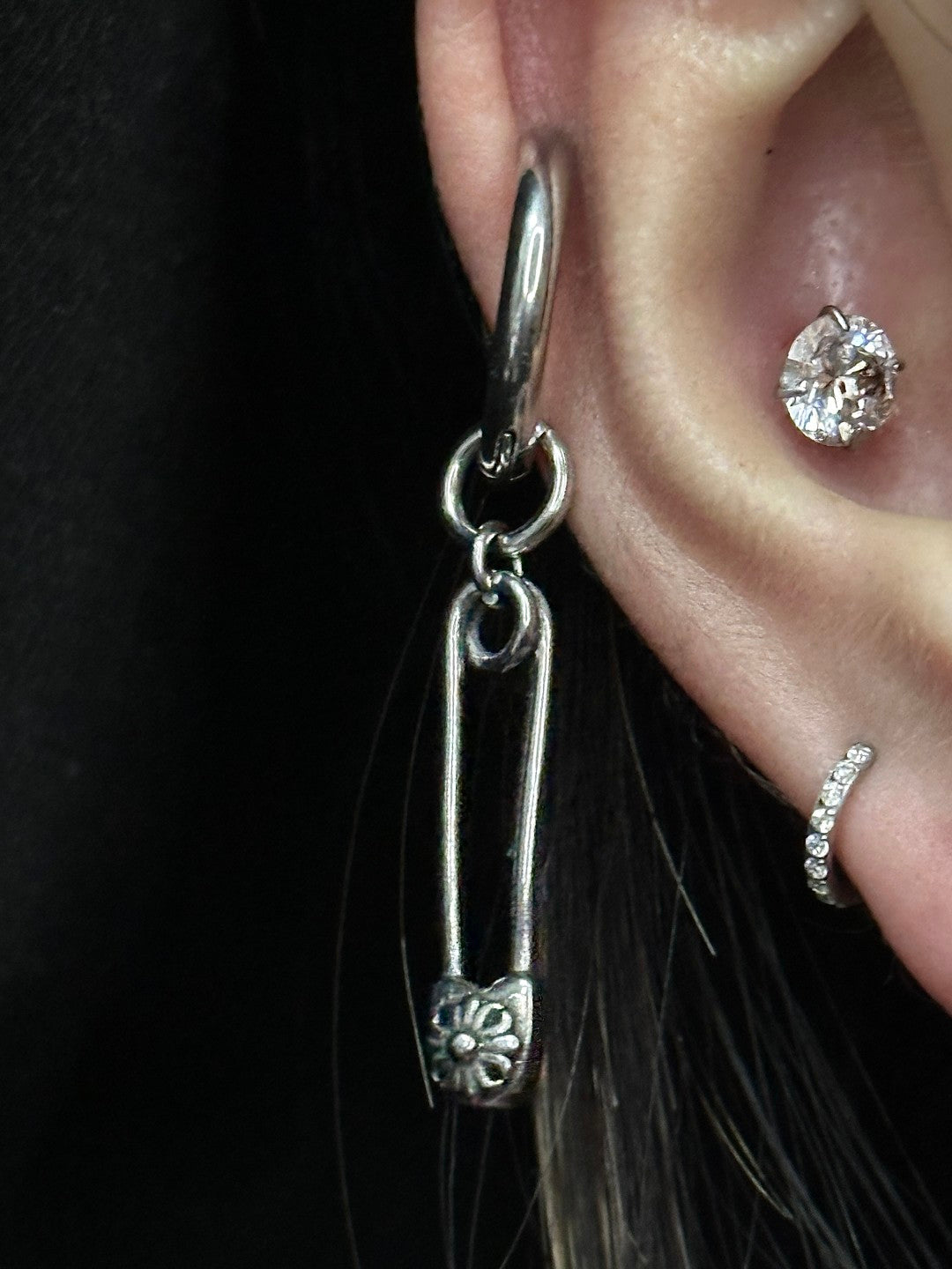 Pin Clicker Hoop Earring