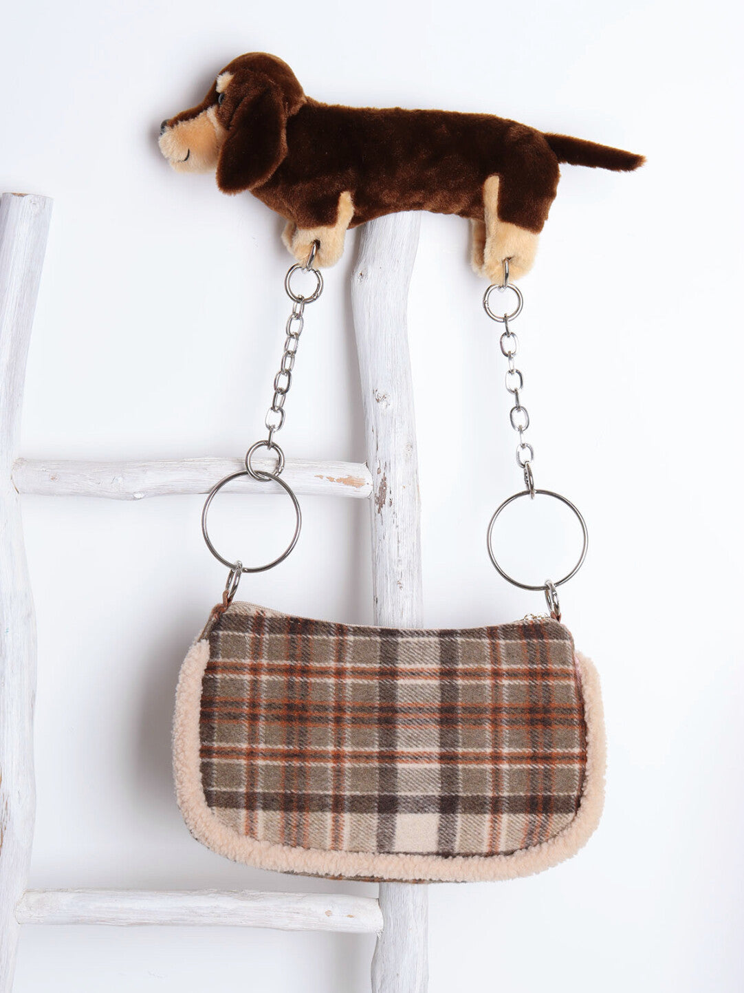 Plush Dachshund Shoulder Bag