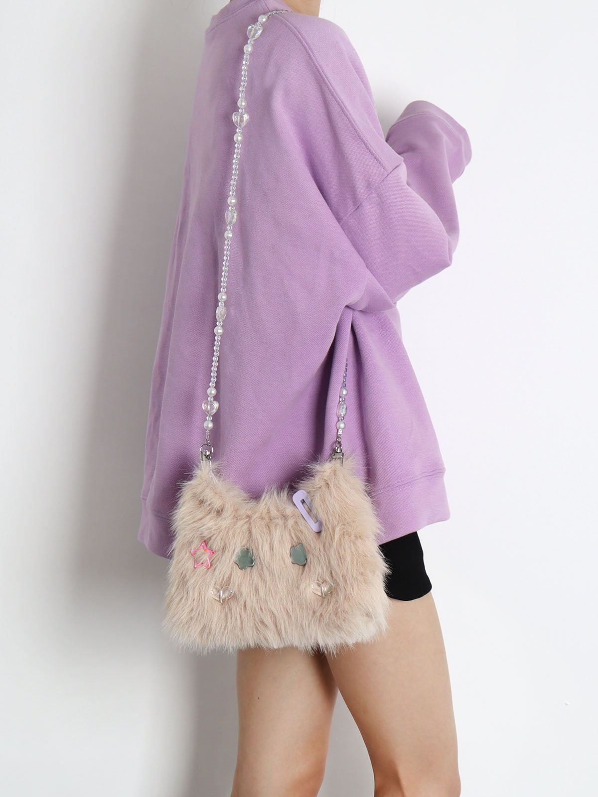 Plush Kitten Crossbody Bag