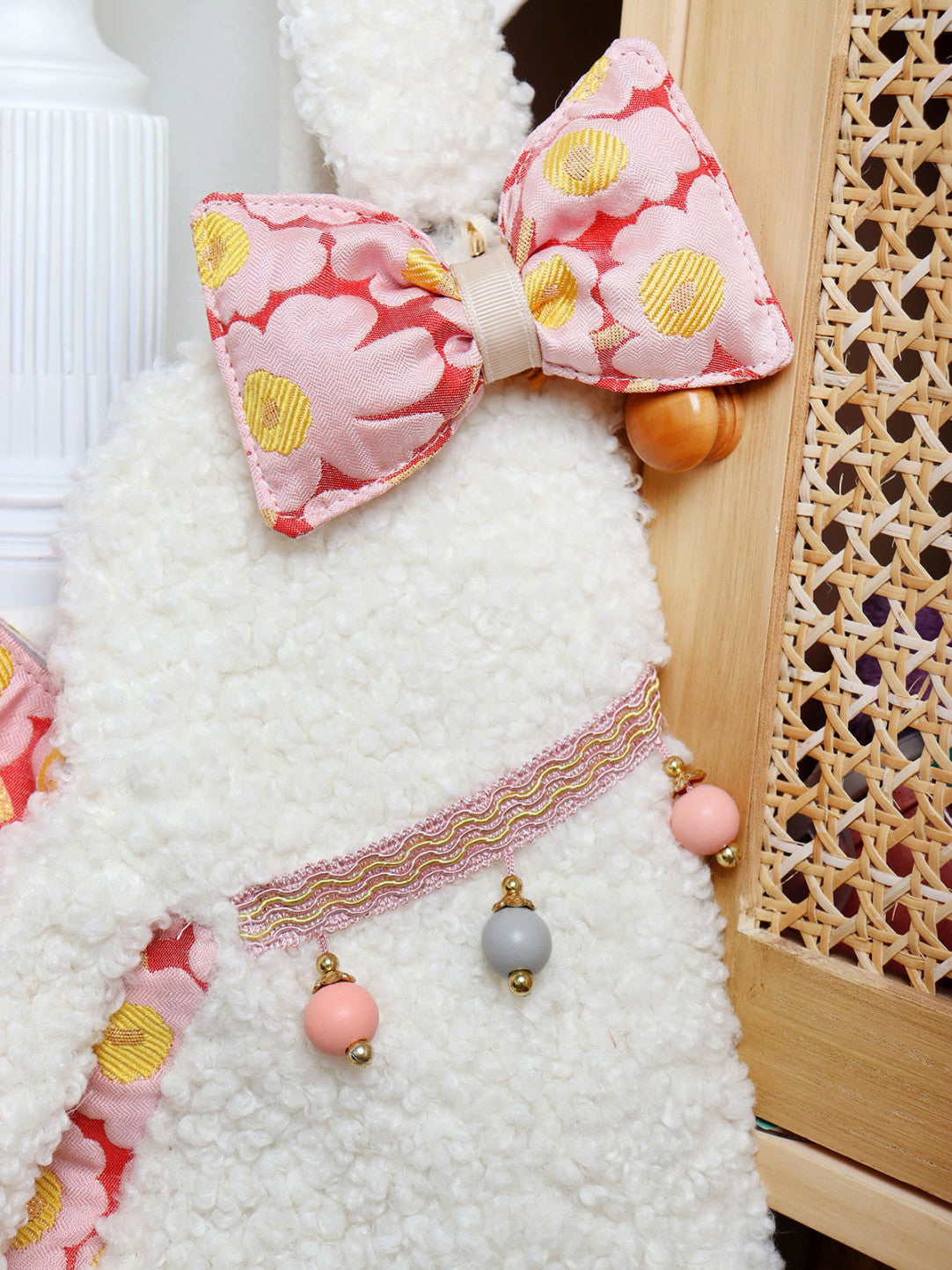 Plush Rabbit Flower Shoulder Bag