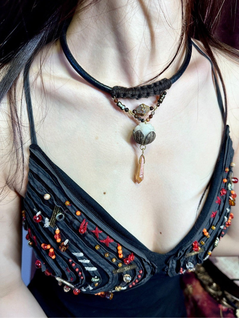 Punk Bodhi Lotus Necklace