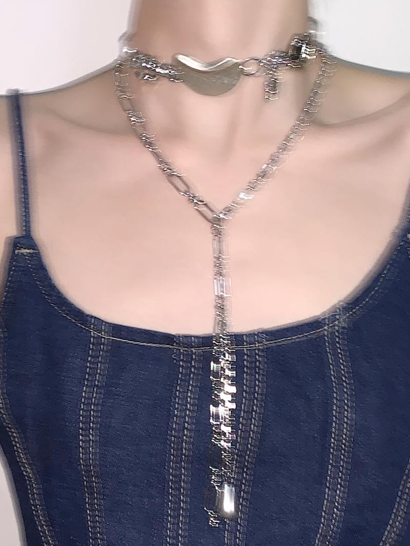 Punk Pearl Layered Statement Choker Necklace