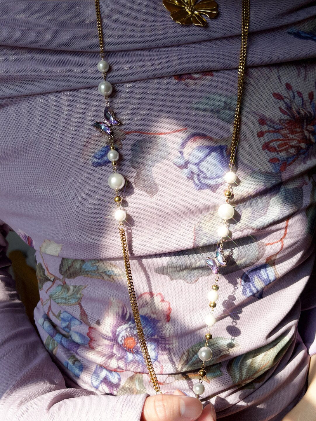 Purple Dream Pearl Layered Necklace