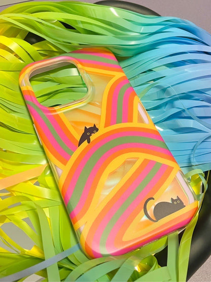 Rainbow Cat Printed Phone Case