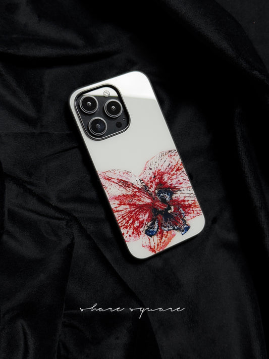 Red Abstract Flowers Phone Case