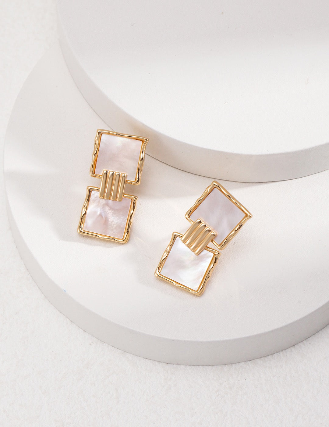 Square Mother-of-Pearl Earrings