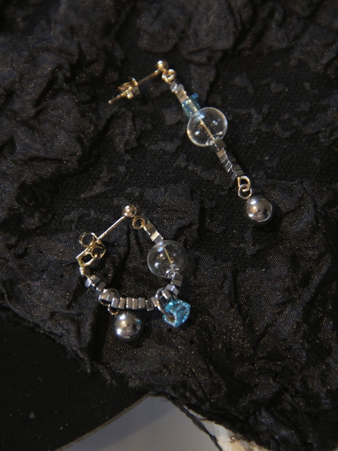 Summer Bubble Sea Salt Asymmetry Earrings