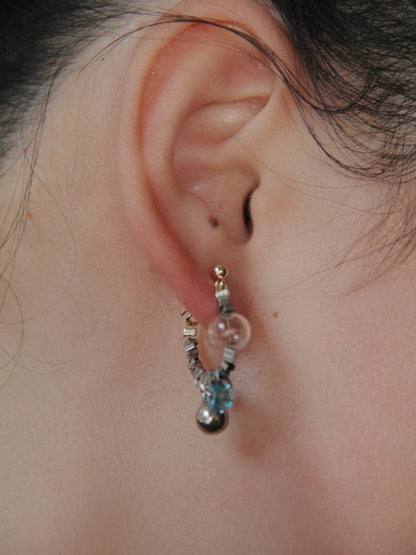 Summer Bubble Sea Salt Asymmetry Earrings