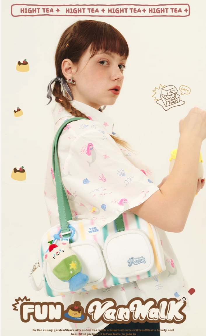 Summer Tea Sweet Pocket Shoulder Bag