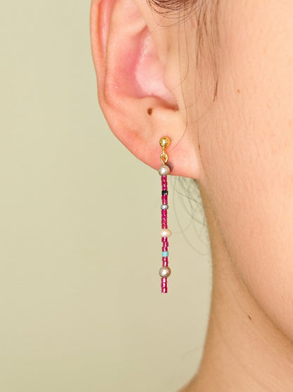 Sunset Minimalist Long Earrings