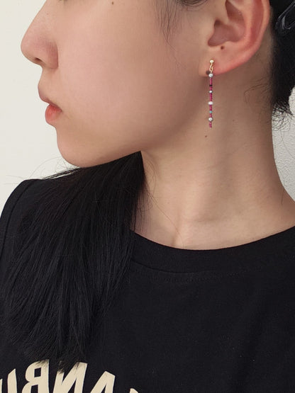 Sunset Minimalist Long Earrings