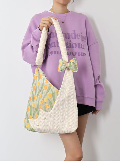 Tulip Cat Bow Shoulder Bag